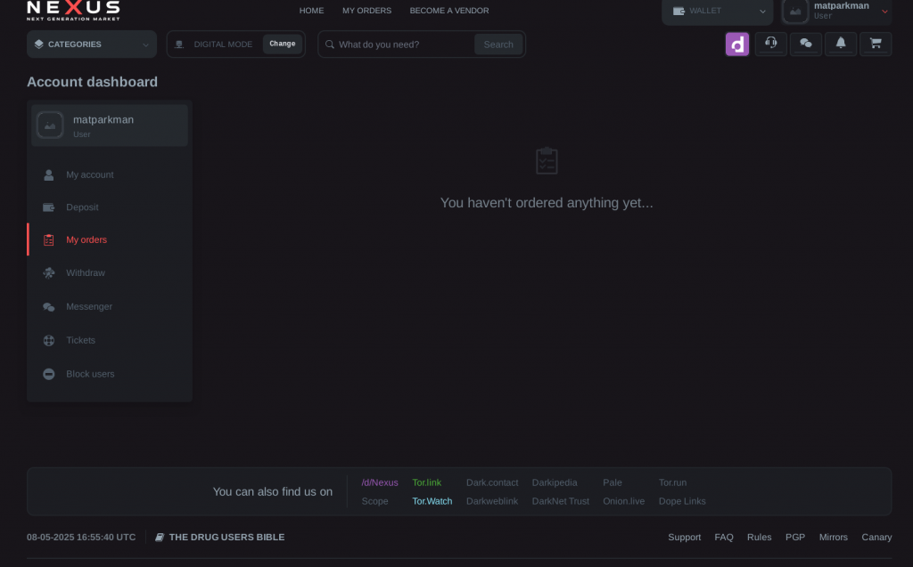 nexus market account
