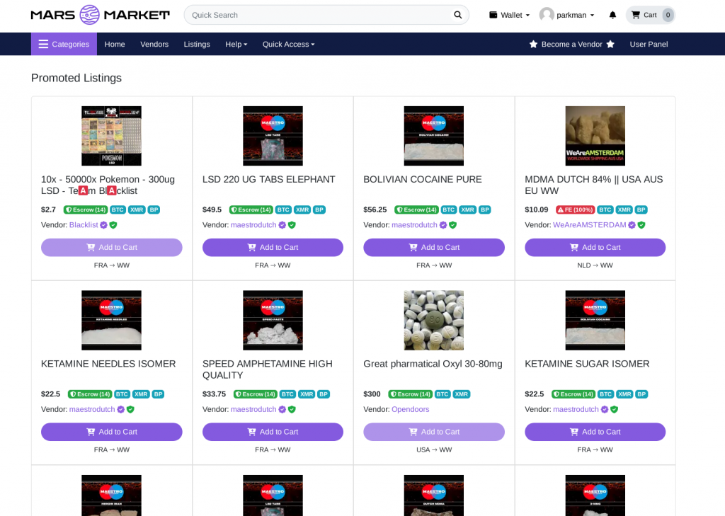 mars market listing