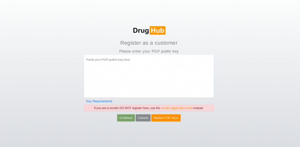 drughub market pgp verification